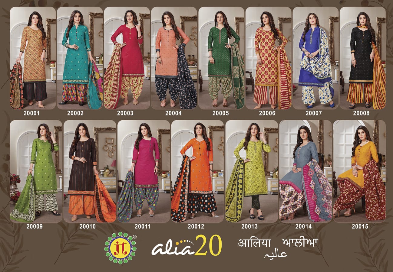 Jt Alia 20 Casual Daily Wear Printed Cotton Dress Material Collection